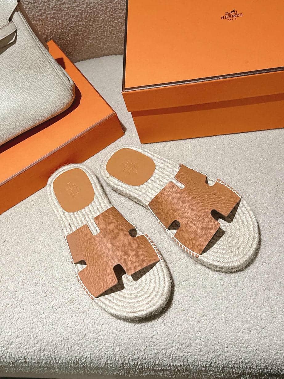 Hermes Man Straw Sandal-2